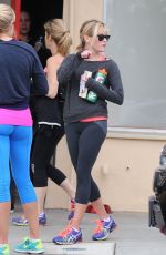 REESE WITHERSPOON in Tight Legging Arrives at a Gym