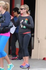 REESE WITHERSPOON in Tight Legging Arrives at a Gym