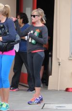 REESE WITHERSPOON in Tight Legging Arrives at a Gym
