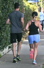 REESE WITHERSPOON Jogging in Santa Monica