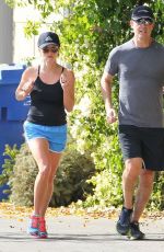 REESE WITHERSPOON Jogging in Santa Monica