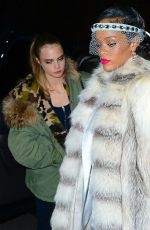 RIHANNA Arrives at the 40/40 Club in New York