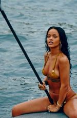 RIHANNA in A Golden Bikini - Instgram Photos