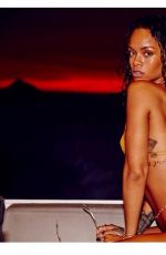 RIHANNA in A Golden Bikini - Instgram Photos