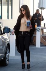 SELENA GOMEZ at a Gas Station
