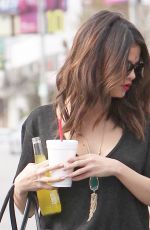 SELENA GOMEZ in Cutout Shirt Out in Los Angeles