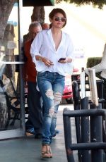 SELENA GOMEZ in Ripped Jeans Out in Los Angeles
