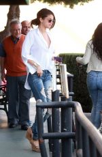 SELENA GOMEZ in Ripped Jeans Out in Los Angeles