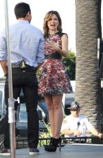 SOPHIA BUSH on the Set of Extra in Universal City