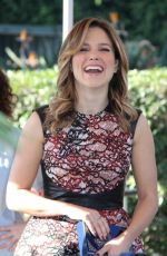 SOPHIA BUSH on the Set of Extra in Universal City