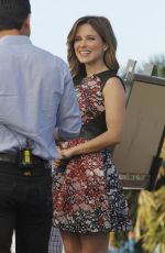 SOPHIA BUSH on the Set of Extra in Universal City