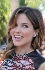 SOPHIA BUSH on the Set of Extra in Universal City