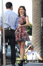 SOPHIA BUSH on the Set of Extra in Universal City