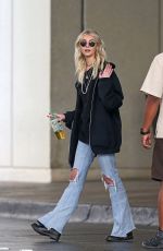 TAYLOR MOMSEN in Ripped Jeans Out in Miami