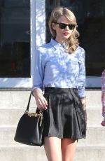 TAYLOR SWIFT in Short Skirt Out in Culver City