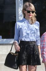 TAYLOR SWIFT in Short Skirt Out in Culver City