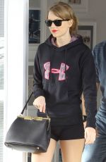 TAYLOR SWIFT in Tight Shorts Leaves a Gym in Beverly Hills