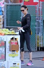 TERI HATCHER in Tights Shopping at Whole Foods in Studio City