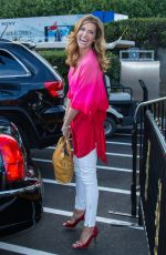 TRICIA HELFER on the Set of Extra at Universal Studios