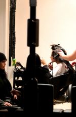 TULISA CONTOSTAVLOS at a Beauty Salon in London