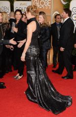 UMA THURMAN at 71st Annual Golden Globe Awards