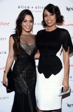 VANESSA HUDGENS and ROSARIO DAWSON at Gimme Shelter Screening in New York