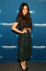 VANESSA HUDGENS at SiriusXM Radio in New York
