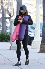 VANESSA HUDGENS Heading to Yoga Class in Los Angeles
