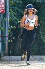 VANESSA HUDGENS Hiking at Runyon Canyon in Los Angeles