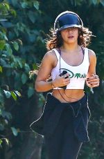 VANESSA HUDGENS Hiking at Runyon Canyon in Los Angeles