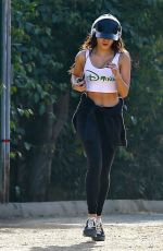 VANESSA HUDGENS Hiking at Runyon Canyon in Los Angeles