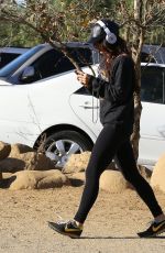 VANESSA HUDGENS Hiking at Runyon Canyon in Los Angeles
