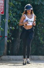 VANESSA HUDGENS Hiking at Runyon Canyon in Los Angeles