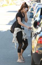 VANESSA HUDGENS Leaves a Gym in Studio City