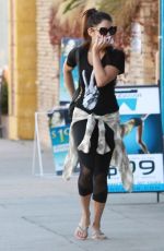 VANESSA HUDGENS Leaves a Gym in Studio City