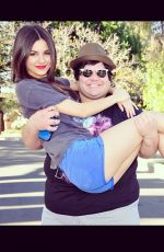VICTORIA JUSTICE in Short Shorts Out in Los Angeles