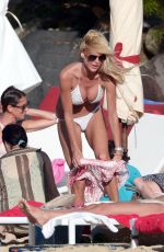 VICTORIA SILVSTEDT in Bikini at a Beach in St. Barts
