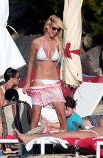 VICTORIA SILVSTEDT in Bikini at a Beach in St. Barts