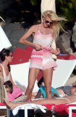 VICTORIA SILVSTEDT in Bikini at a Beach in St. Barts