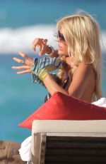 VICTORIA SILVSTEDT in Black Bikini in St. Barts