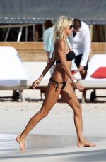 VICTORIA SILVSTEDT in Black Bikini in St. Barts