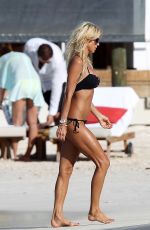 VICTORIA SILVSTEDT in Black Bikini in St. Barts