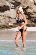 VICTORIA SILVSTEDT in Black Bikini in St. Barts