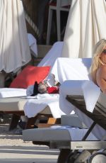 VICTORIA SILVSTEDT in White Bikini at a Pool in St. Barts