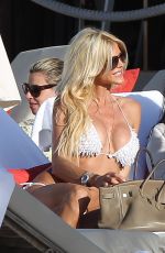 VICTORIA SILVSTEDT in White Bikini at a Pool in St. Barts