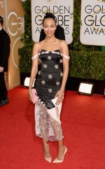 Zoe Saldana in Prabal Gurung, Bottega Veneta and Lorraine Schwartz
