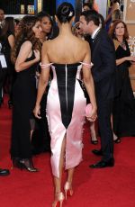 ZOE SALDANA at 71st Annual Golden Globe Awards