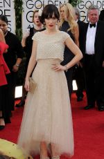ZOOEY DESCHANEL at 71st Annual Golden Globe Awards 1