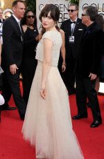 ZOOEY DESCHANEL at 71st Annual Golden Globe Awards 1