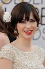 ZOOEY DESCHANEL at 71st Annual Golden Globe Awards 1